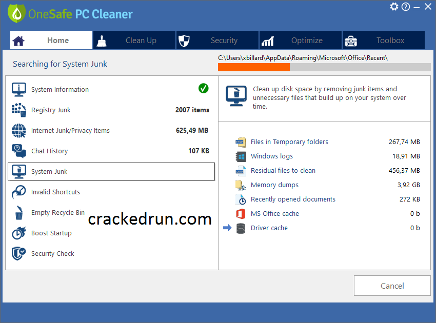 OneSafe PC Cleaner Pro Crack 9.0.0.0 Plus License Key 2022